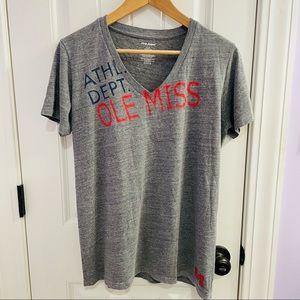 Vintage Ole Miss University of Mississippi V-neck T-shirt
